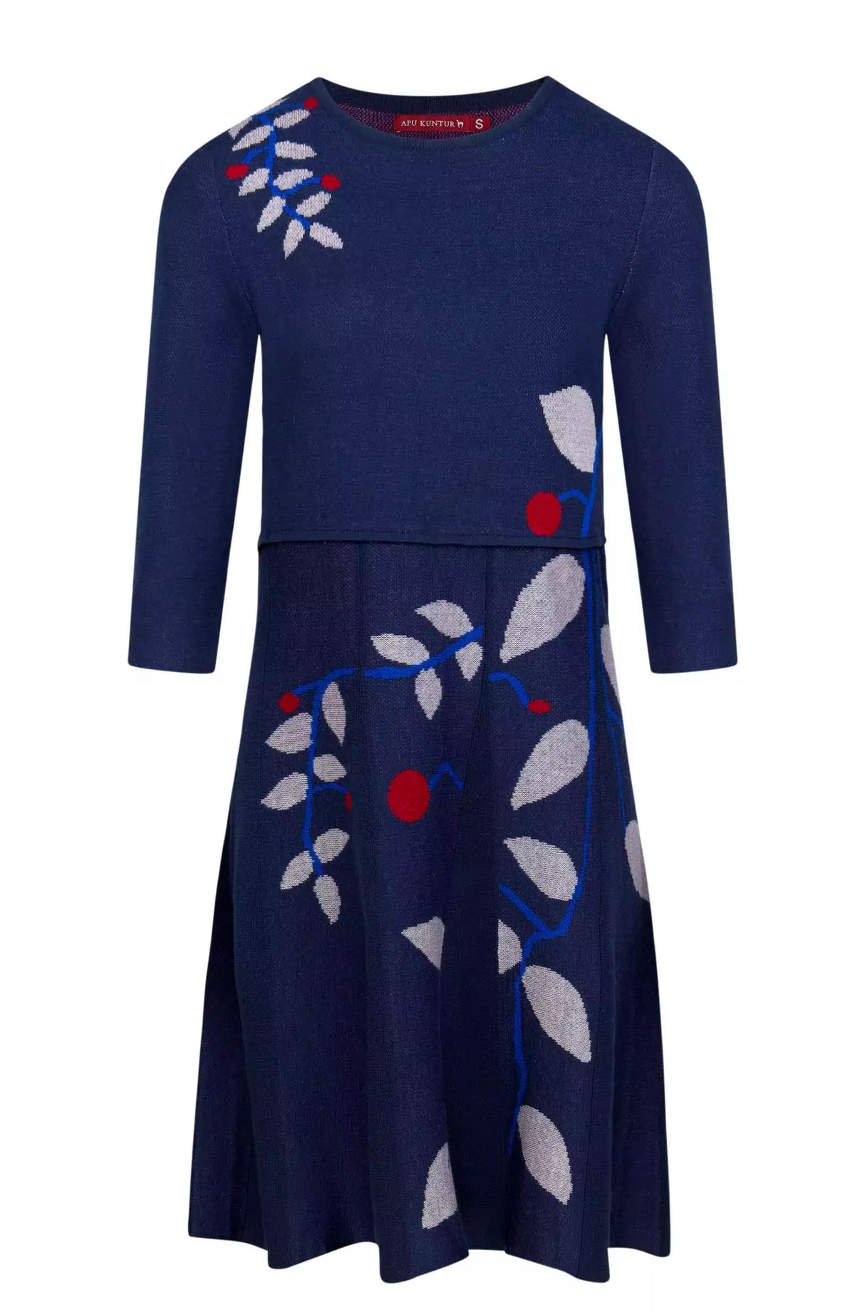 Alpaka Kleid BELLA mit Royal Alpaka blau von Apu Kuntur