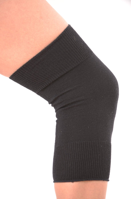 Knie- und Ellenbogen Gelenkwärmer - 95% Alpaka schwarz one-size von Apu Kuntur