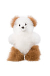 Kuscheltier TEDDY (15cm) aus Alpaka Fell braun weiss 15 cm von Apu Kuntur