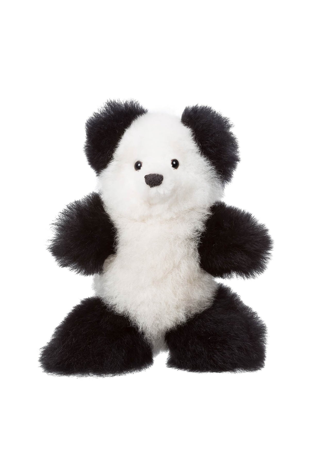 Kuscheltier TEDDY (15cm) aus Alpaka Fell schwarz weiss 15 cm von Apu Kuntur