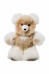 Kuscheltier TEDDY (50cm) aus 100% Alpaka Fell braun weiss 50 cm von Apu Kuntur