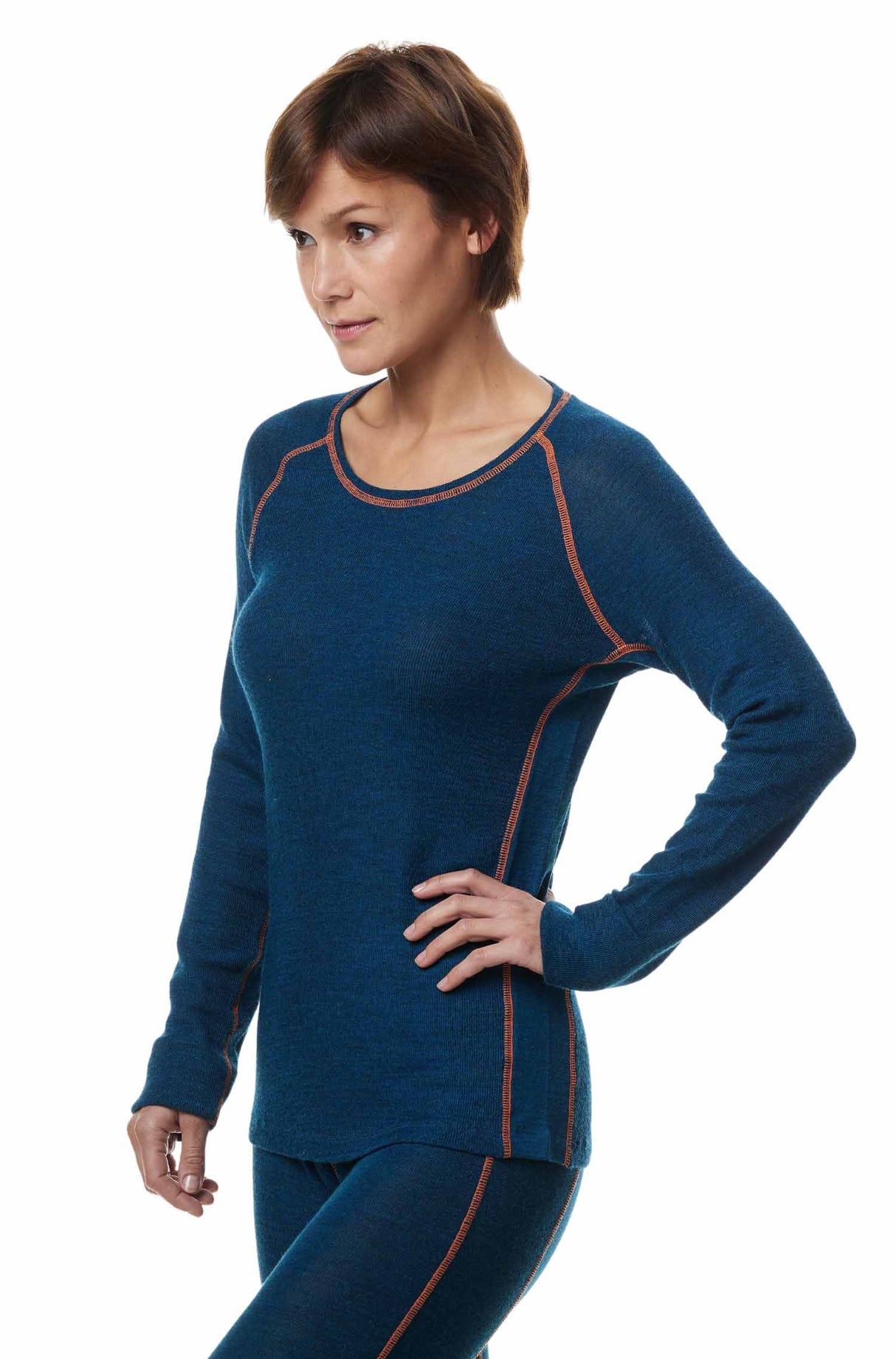 Thermo-Oberteil Langarm-Shirt Damen ST. MORITZ mit 63% Royal Alpaka von Apu Kuntur