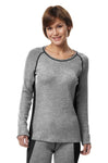Thermo-Oberteil Langarm-Shirt Damen ST. MORITZ mit 63% Royal Alpaka grau von Apu Kuntur
