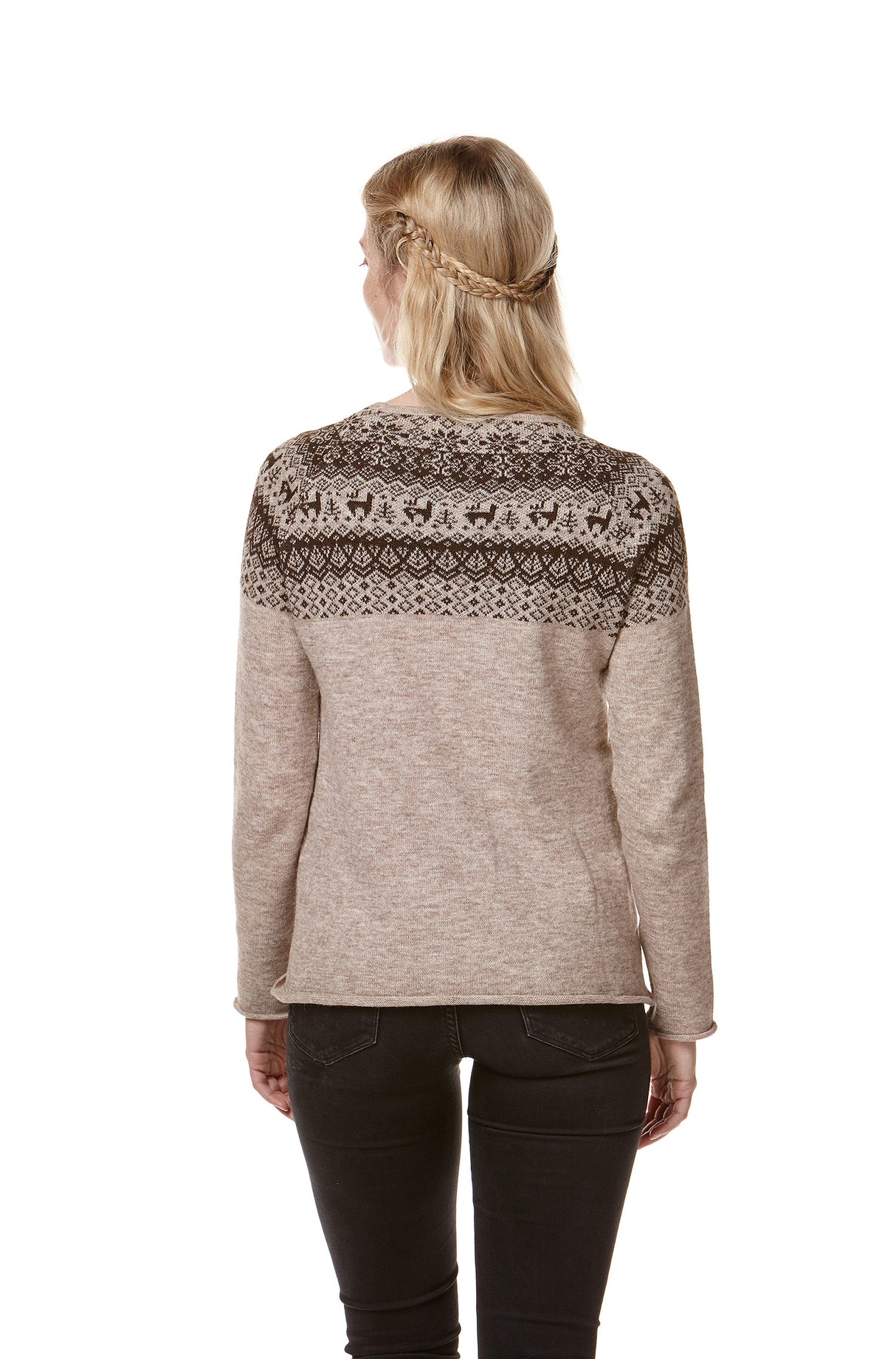 Pullover ANDEN aus 100% Alpaka - sand von Apu Kuntur