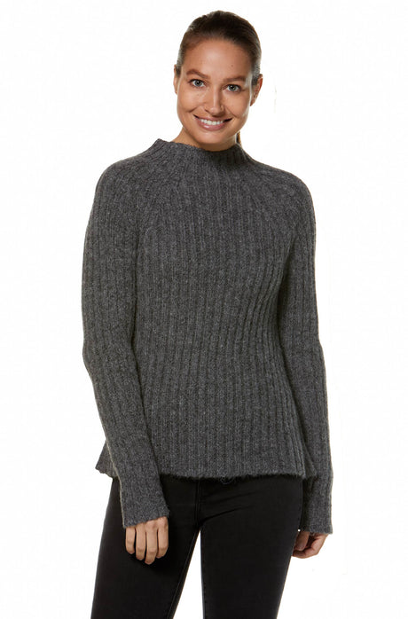 Pullover DOLCE aus 70% Alpaka und 23% Merino grau von Apu Kuntur