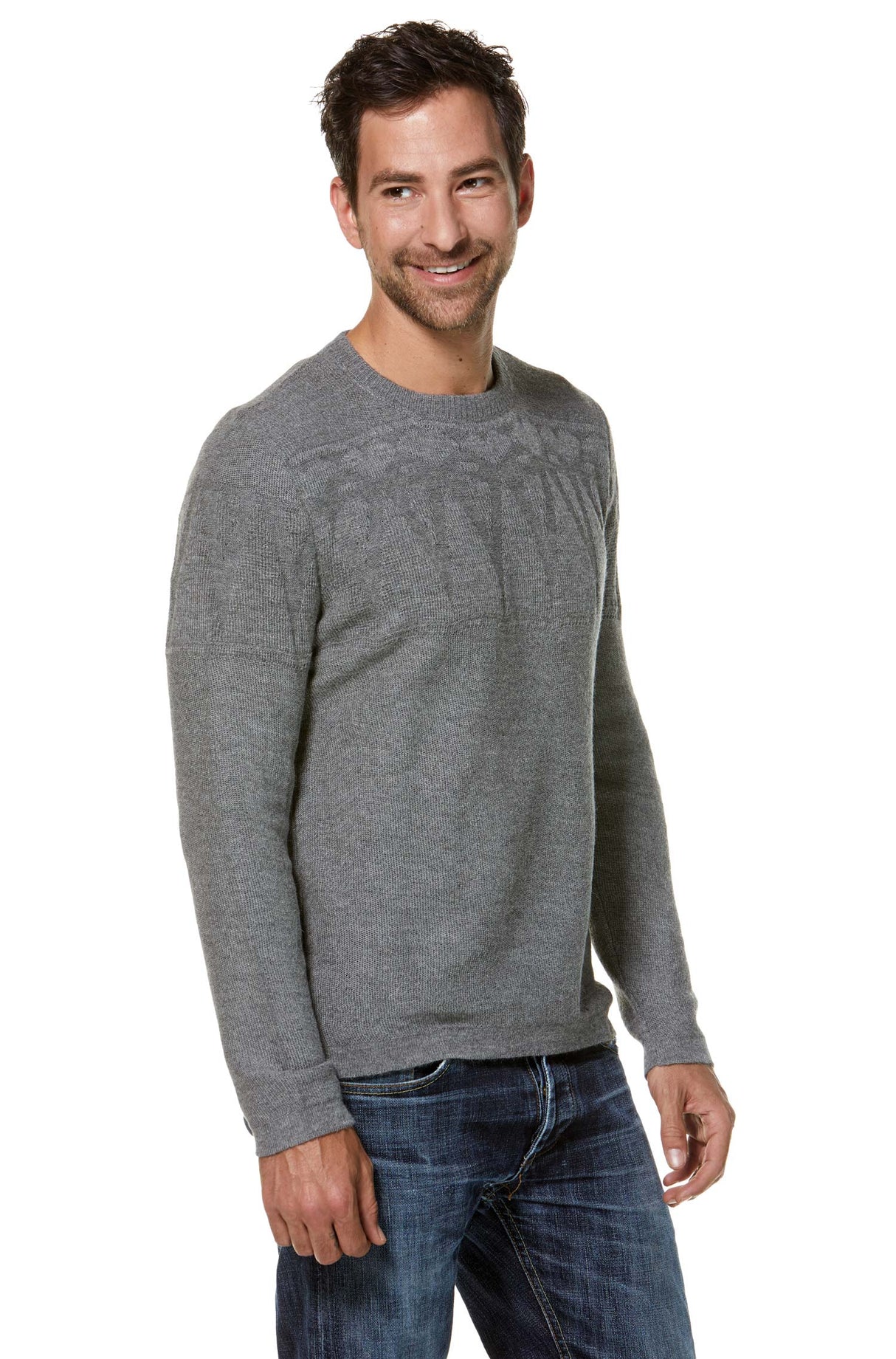 Pullover HUGO aus 100% Alpaka grau von Apu Kuntur