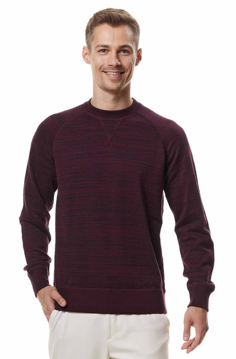 Pullover JANIS DELUXE 90% Bio Baumwolle und 10% Alpaka merlot black von Apu Kuntur