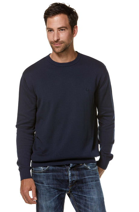 Pullover PABLO 90% Bio Baumwolle und 10% Alpaka blau von Apu Kuntur