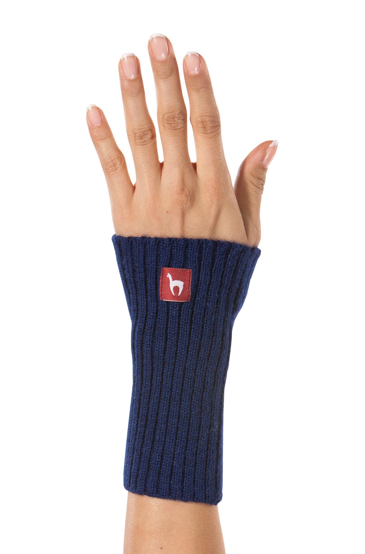 Pulswärmer RIPP - 100% Alpaka - Rippenstrick dark navy one-size von Apu Kuntur