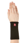 Pulswärmer RIPP - 100% Alpaka - Rippenstrick schwarz one-size von Apu Kuntur