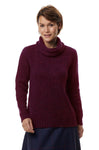 Rollkragen Pullover ASA aus 70% Alpaka und 23% Merino bordeaux von Apu Kuntur
