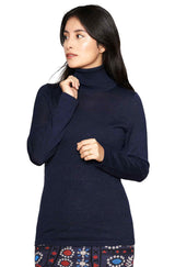 Damen Rollkragen Pullover MADAI aus 70% Alpaka und 30% Seide von Apu Kuntur