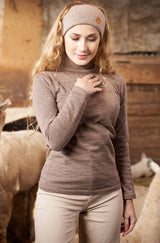 Damen Rollkragen Pullover MADAI aus 70% Alpaka und 30% Seide von Apu Kuntur