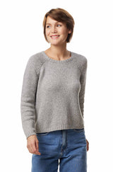 Rundhals Pullover ELLA aus 68% Alpaka ungefärbt und 32% Bio Baumwolle von Apu Kuntur
