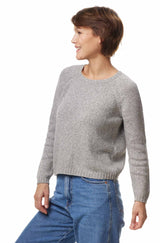 Rundhals Pullover ELLA aus 68% Alpaka ungefärbt und 32% Bio Baumwolle von Apu Kuntur