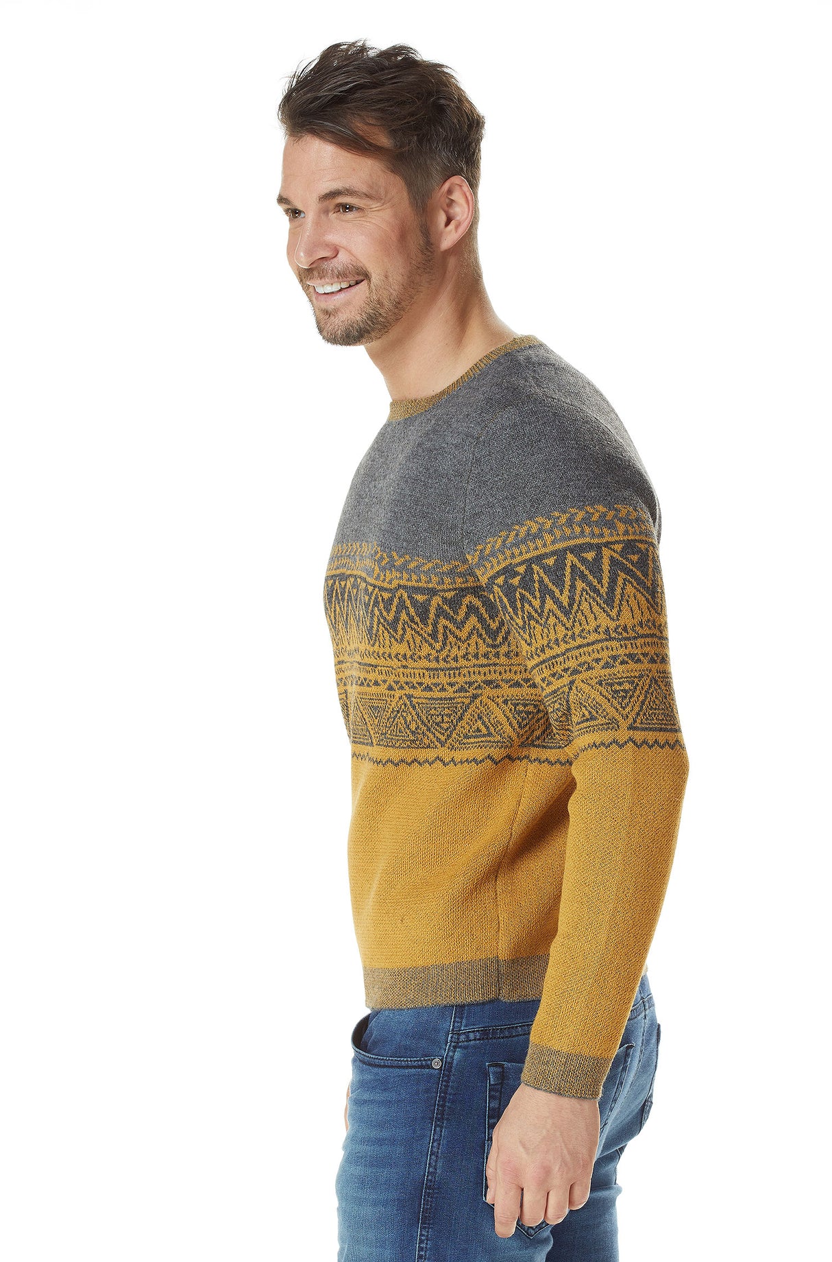 Herren Rundhals Pullover GIORGIO aus 100% Alpaka von Apu Kuntur