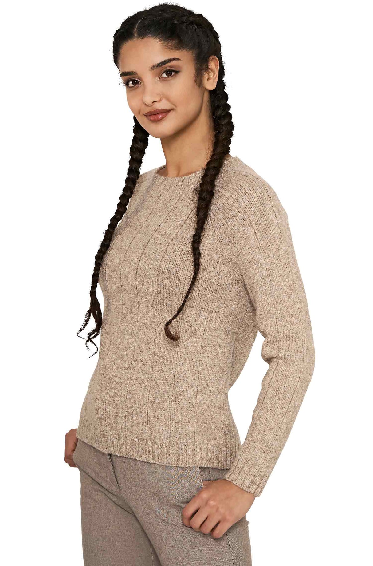 Rundhals Pullover MOANA aus 60% Alpaka und 30% Merino von Apu Kuntur