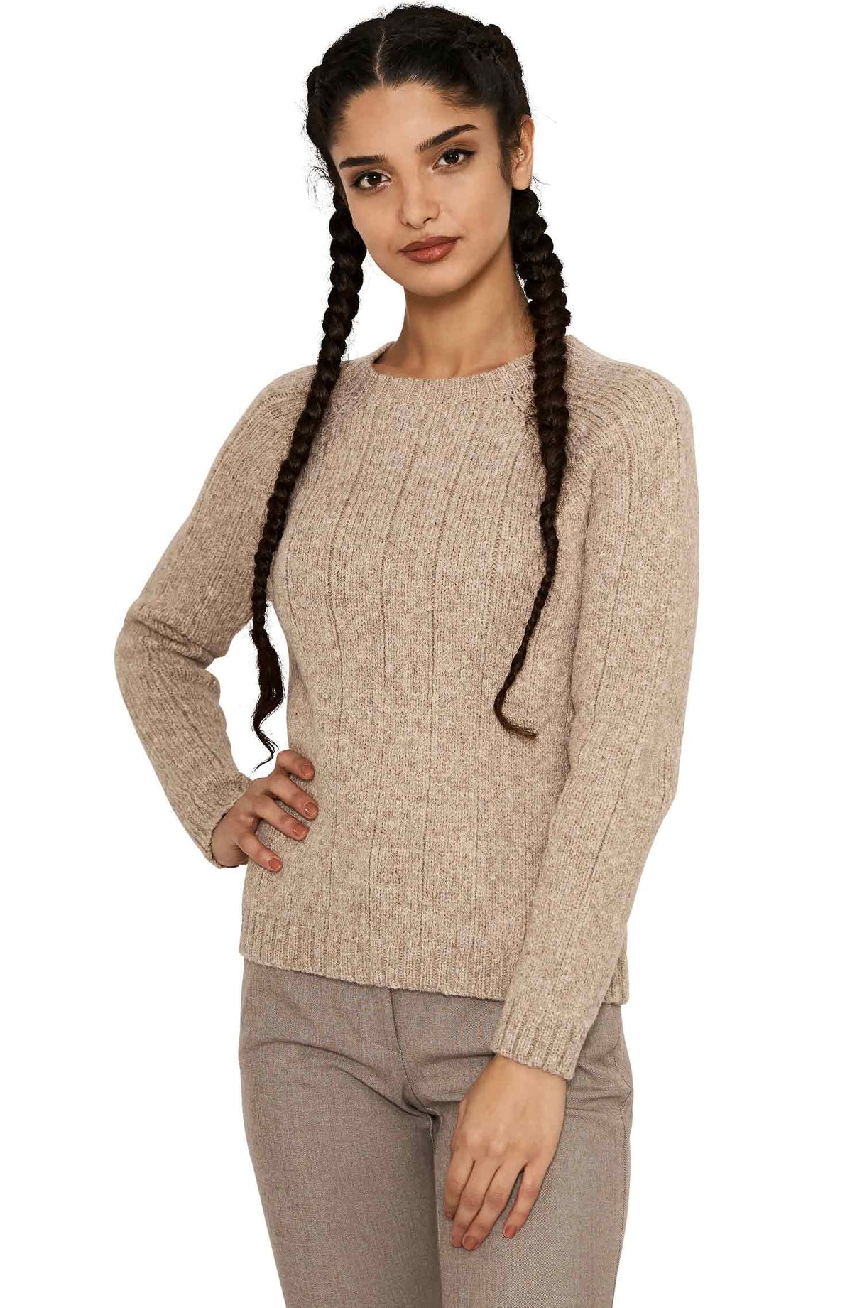Rundhals Pullover MOANA aus 60% Alpaka und 30% Merino von Apu Kuntur