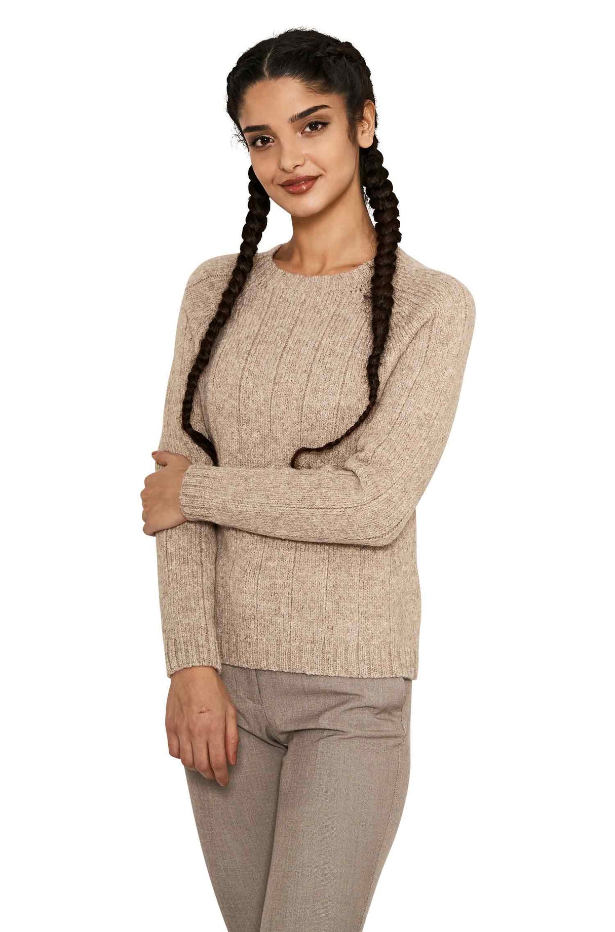 Rundhals Pullover MOANA aus 60% Alpaka und 30% Merino von Apu Kuntur