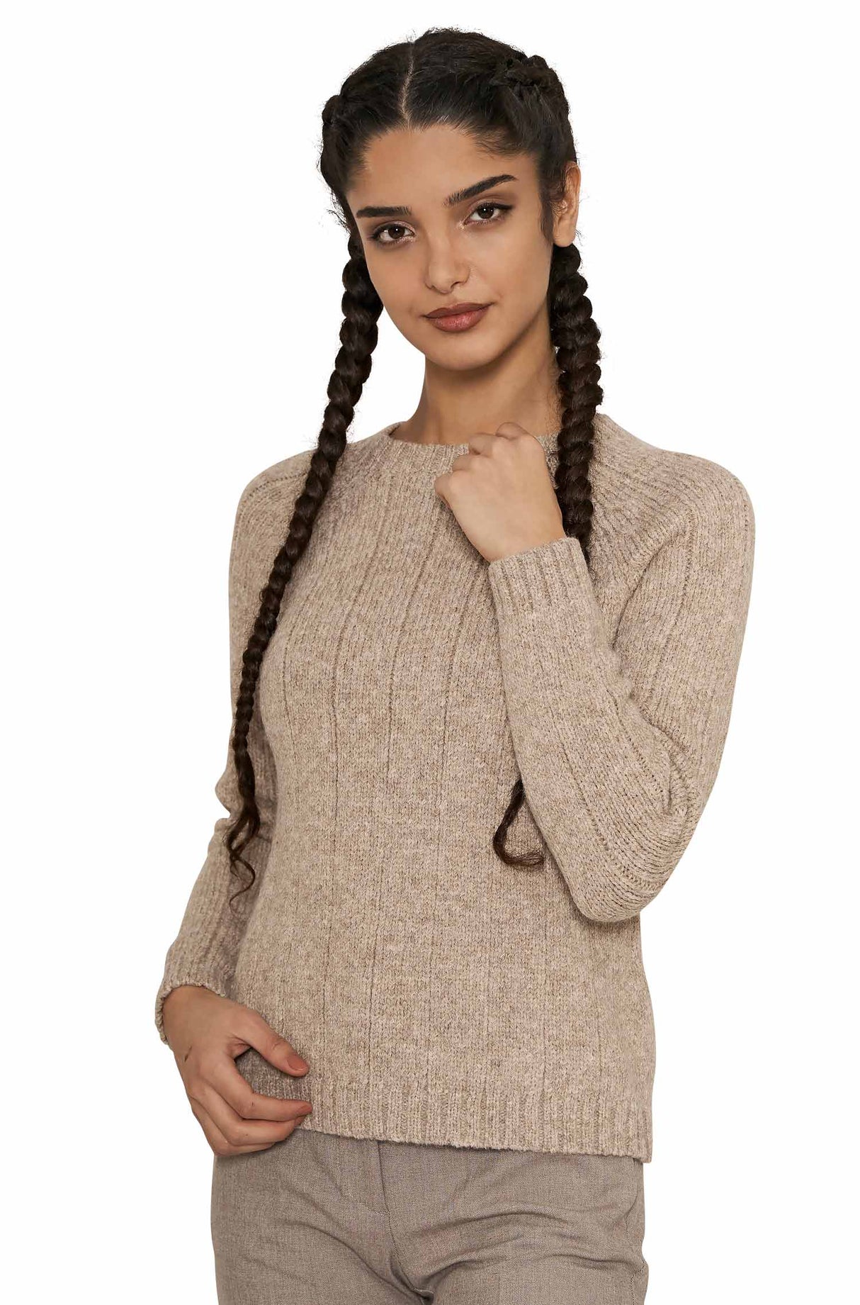 Rundhals Pullover MOANA aus 60% Alpaka und 30% Merino von Apu Kuntur