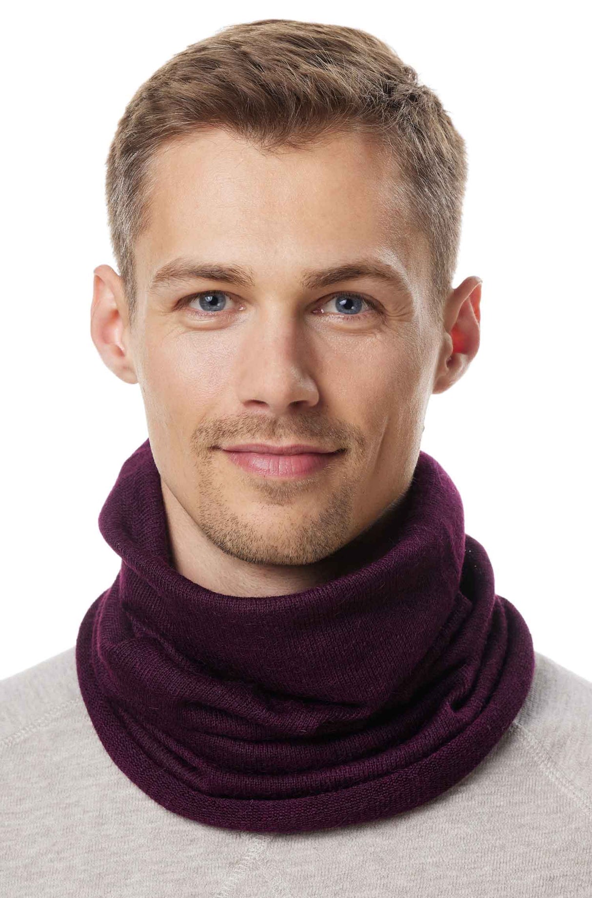 Schal BERG-LOOP aus 100% Alpaka violett one-size von Apu Kuntur
