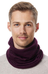 Schal BERG-LOOP aus 100% Alpaka violett one-size von Apu Kuntur