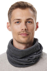Schal BERG-LOOP aus 100% Alpaka grau one-size von Apu Kuntur