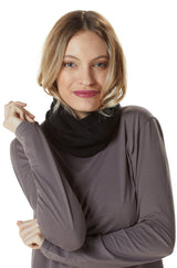 Schal BERG-LOOP aus 100% Alpaka schwarz one-size von Apu Kuntur