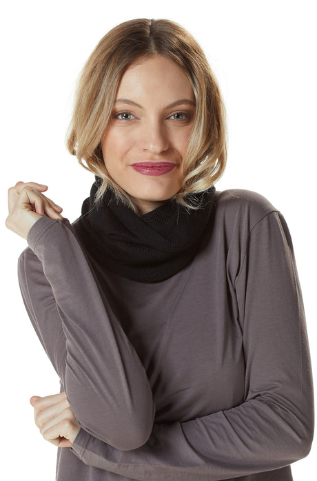 Schal BERG-LOOP aus 100% Alpaka schwarz one-size von Apu Kuntur
