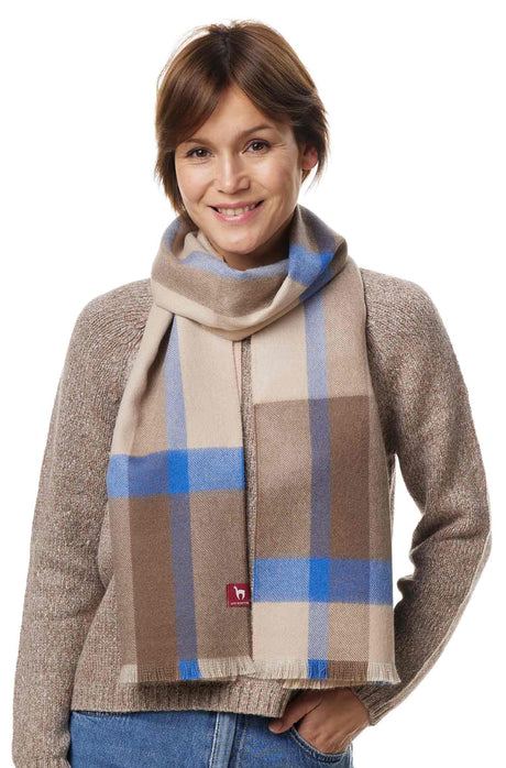 Schal GALANO aus 100% Alpaka braun one-size von Apu Kuntur