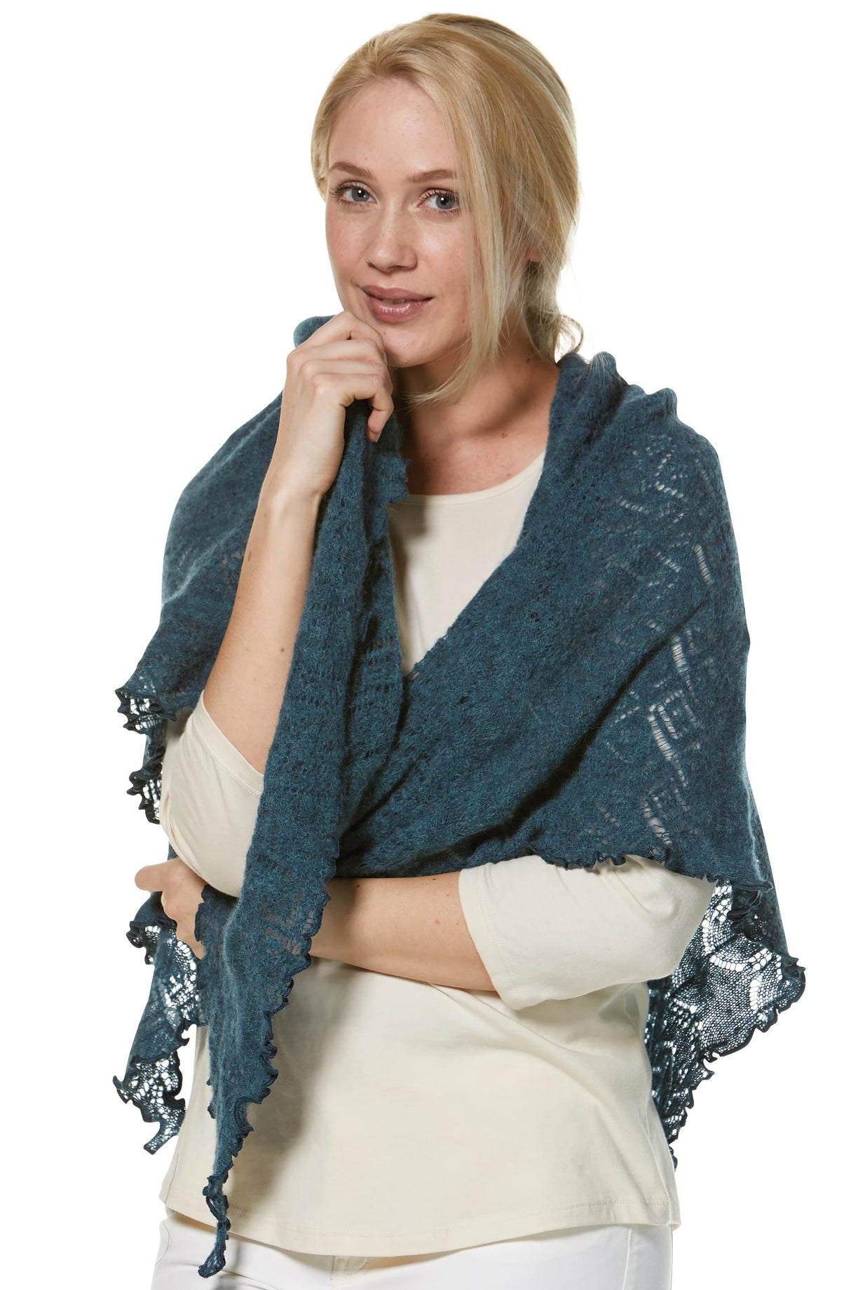 Schal HADIA mit 55% Alpaka und 26% Merino von Apu Kuntur