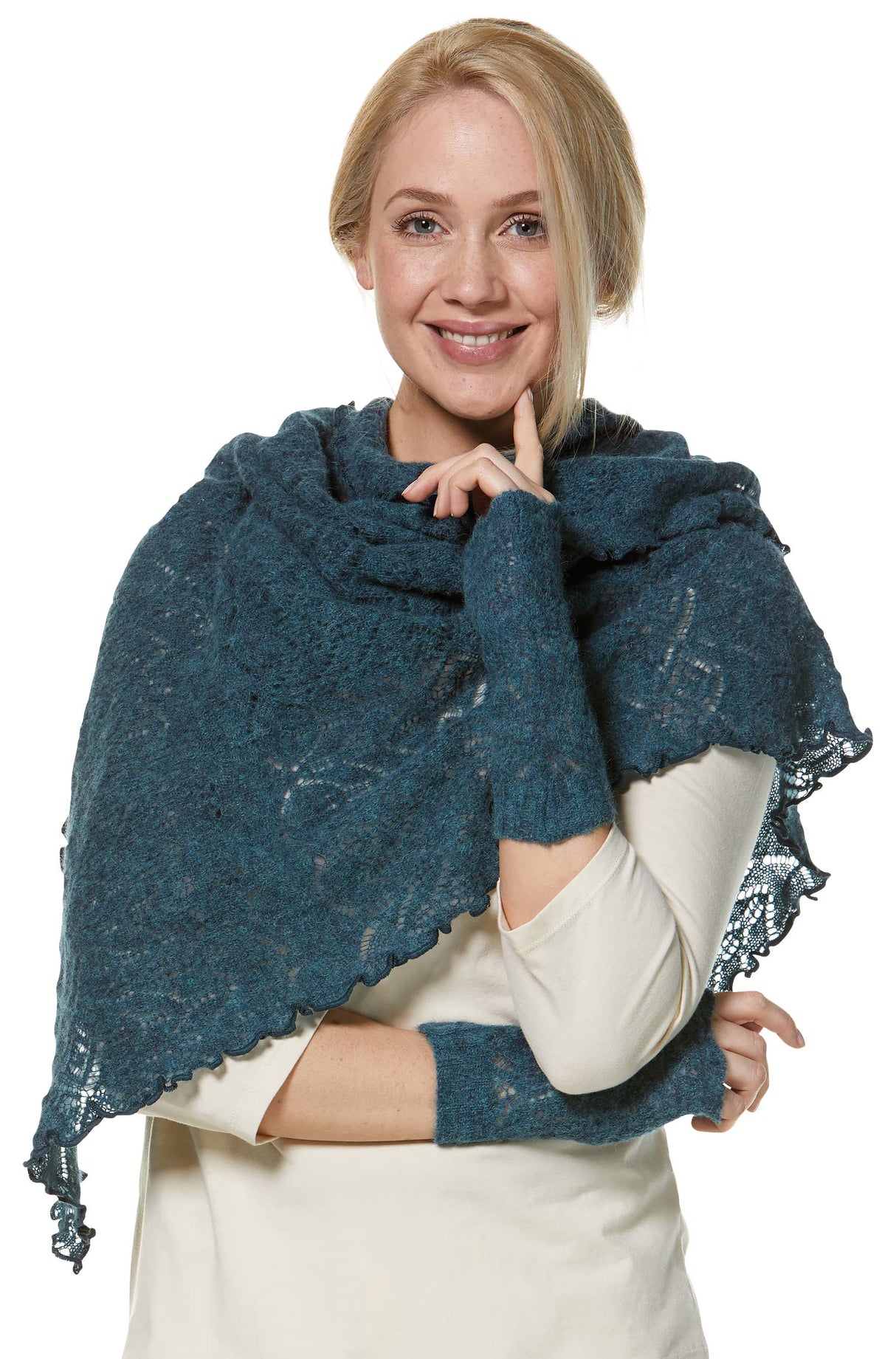 Schal HADIA mit 55% Alpaka und 26% Merino von Apu Kuntur