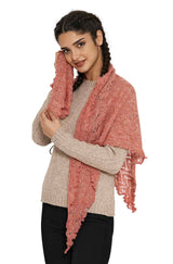 Schal HADIA mit 55% Alpaka und 26% Merino one-size rosa von Apu Kuntur