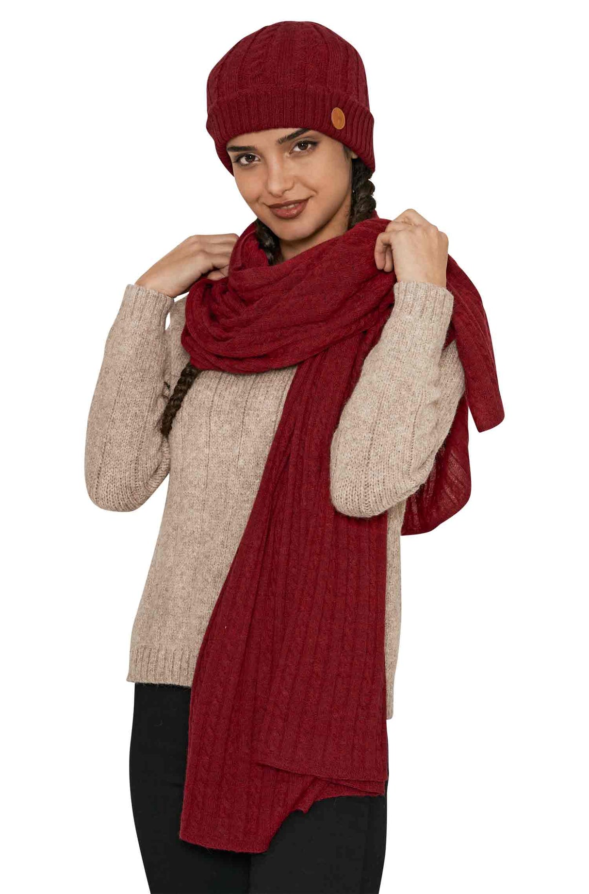 Schal/Reisedecke SUAVE aus 100% Alpaka rot one-size von Apu Kuntur
