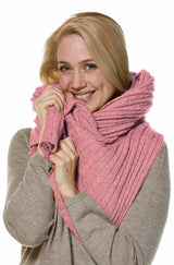 Schal/Reisedecke SUAVE aus 100% Alpaka rosa one-size von Apu Kuntur
