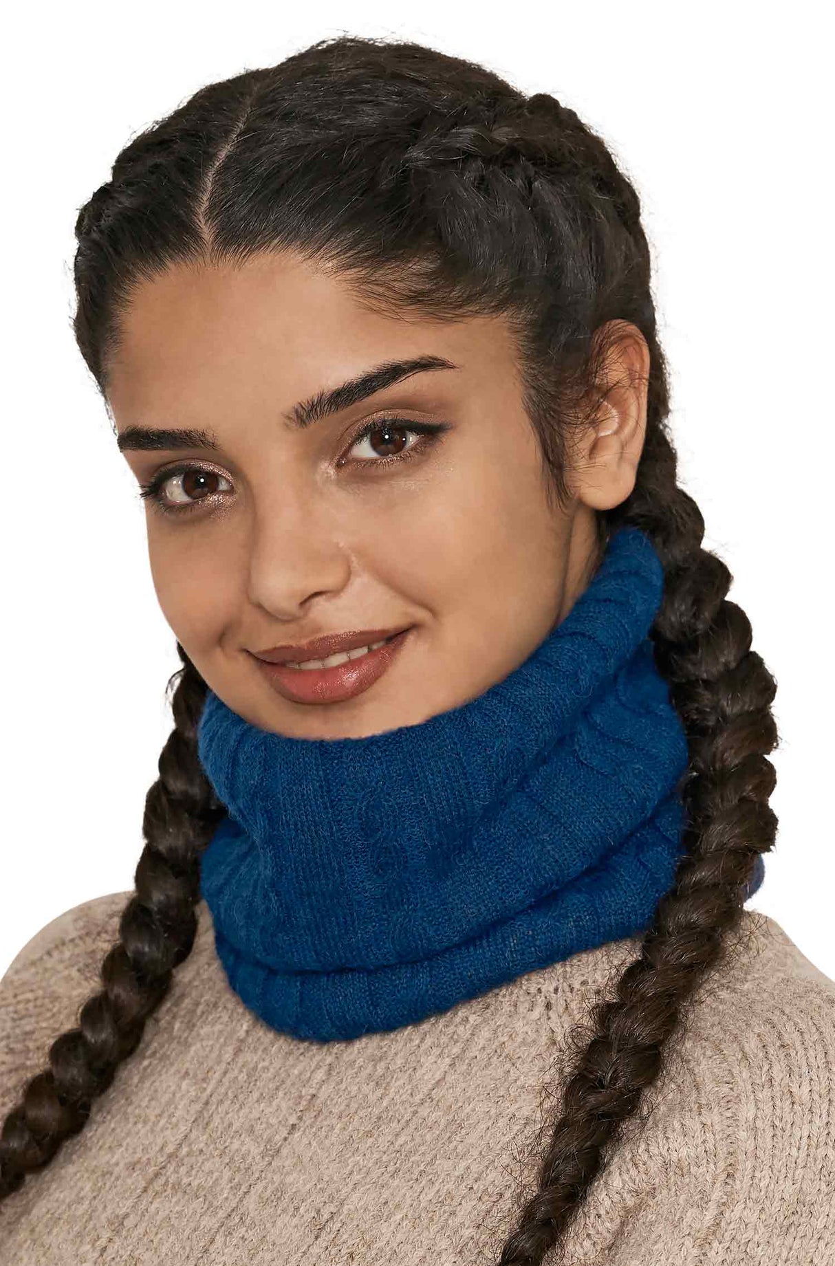 Schal SUAVE aus 100% Alpaka blau one-size von Apu Kuntur