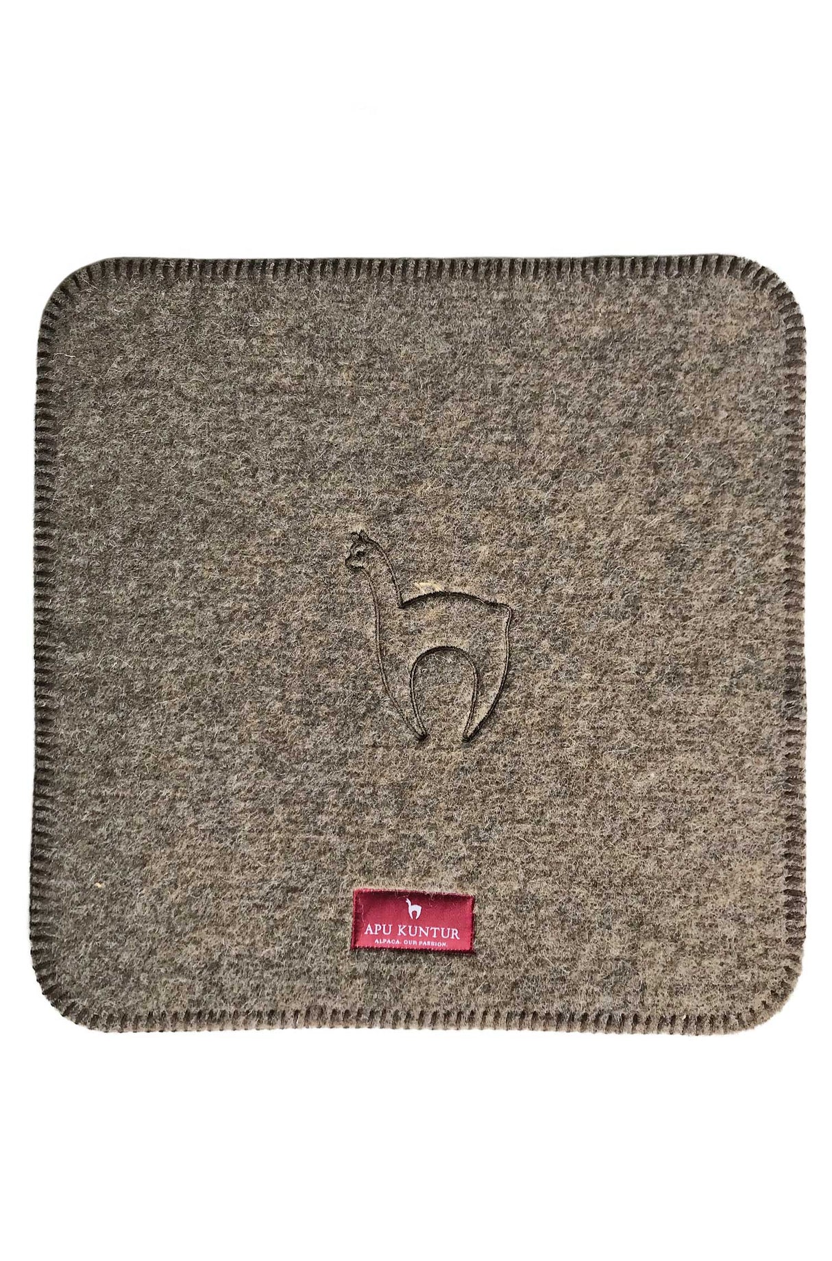 Sitzauflage (40 x 40 cm) aus 70% Alpaka & 30% Wolle 40x40 cm braun von Apu Kuntur