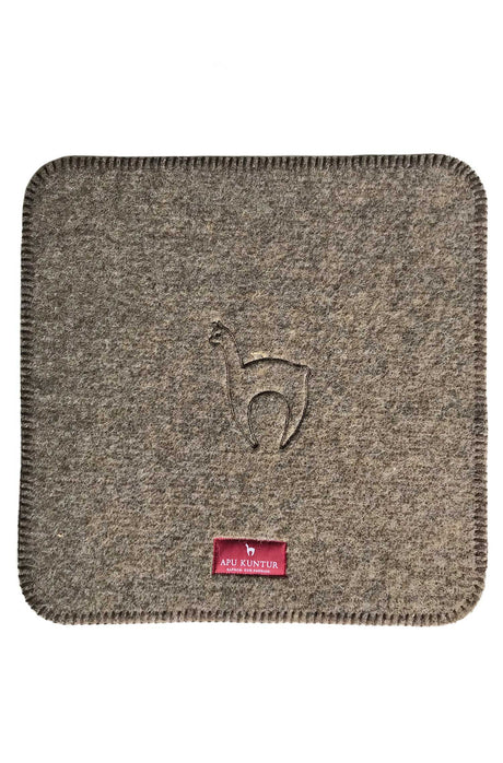 Sitzauflage (40 x 40 cm) aus 70% Alpaka & 30% Wolle 40x40 cm braun von Apu Kuntur