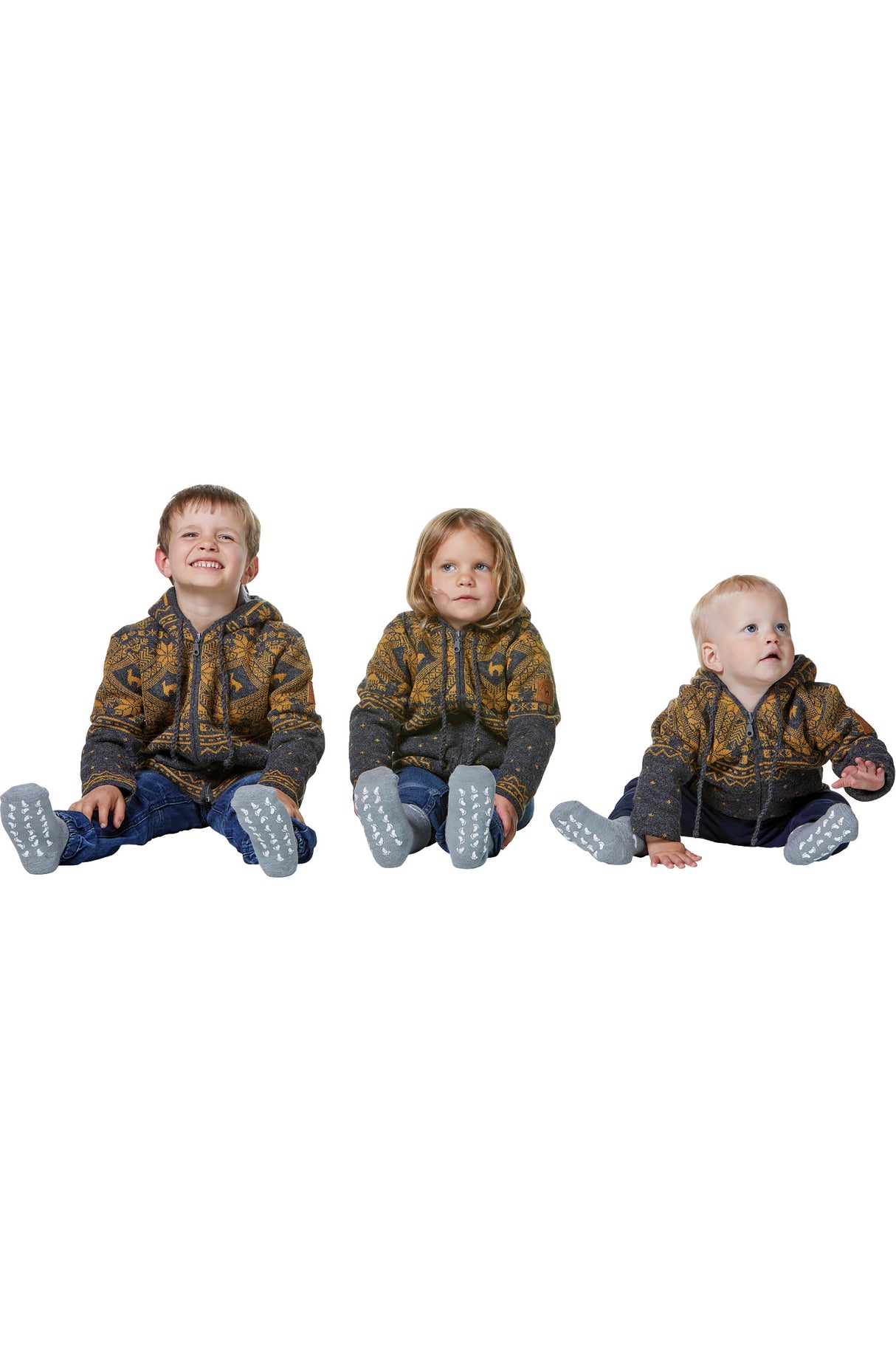 Alpaka Socken Kinder ABS (Gr. 15-35) rutschfest - 50% Alpaka von Apu Kuntur