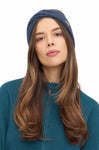 Stirnband SUAVE mit Twist - 100% Alpaka blau one-size von Apu Kuntur
