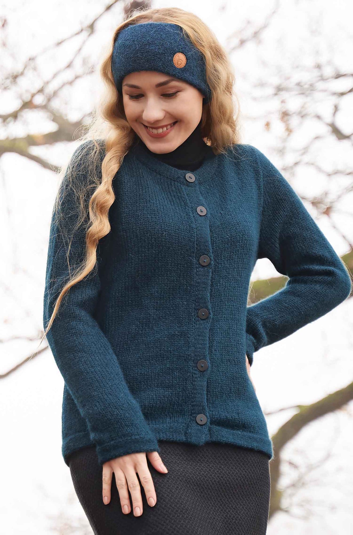 Strickjacke ASA - 70% Alpaka und 23% Merino ocean von Apu Kuntur