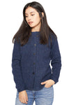 Strickjacke ASA - 70% Alpaka und 23% Merino blau von Apu Kuntur
