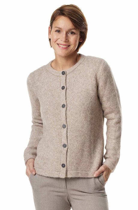 Strickjacke ASA - 70% Alpaka und 23% Merino sand von Apu Kuntur