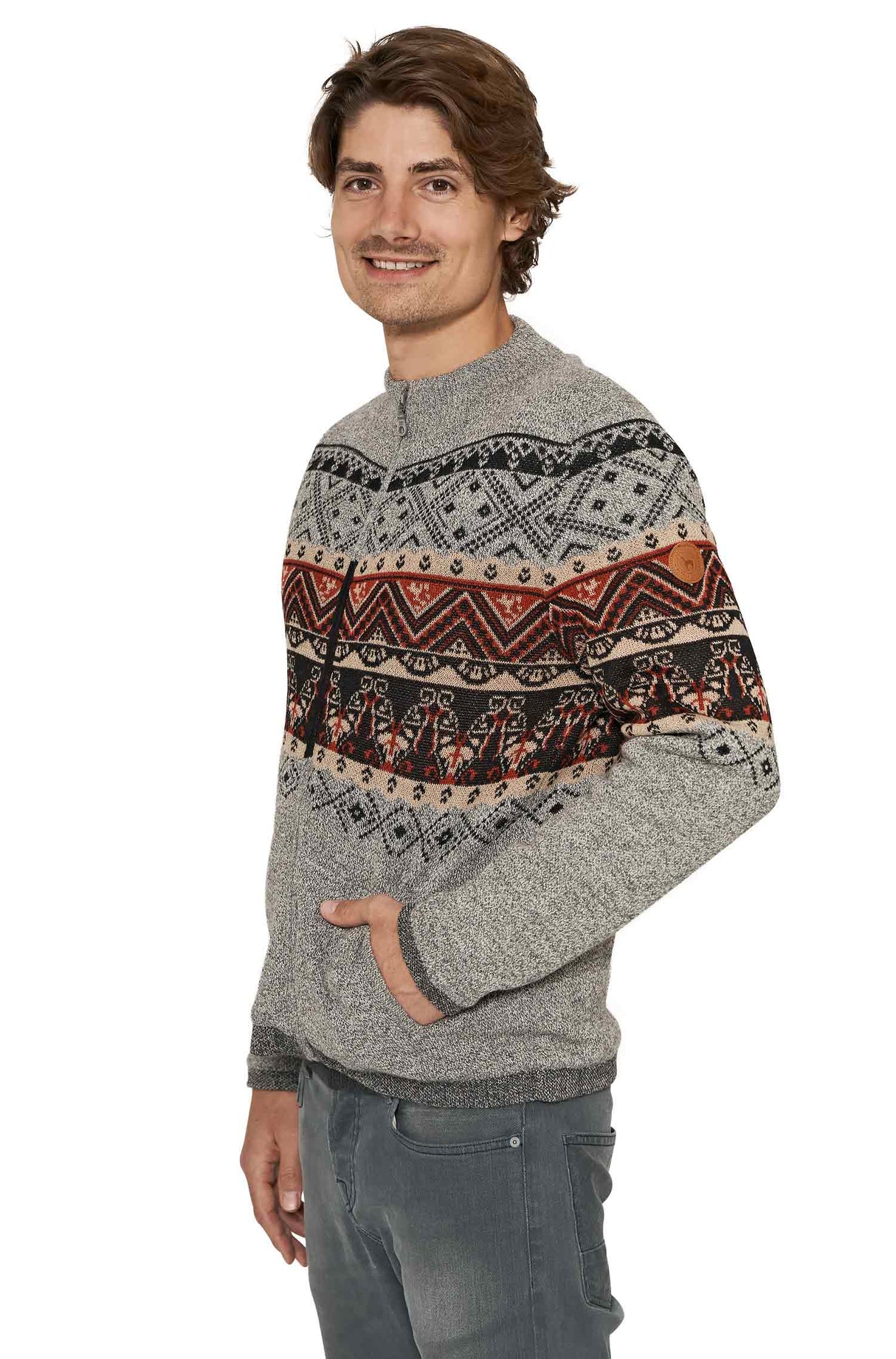 Strickjacke Herren FIESTA aus 100% Alpaka von Apu Kuntur