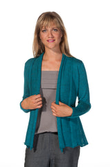 Strickjacke PENELOPE aus 100% Alpaka türkis von Apu Kuntur