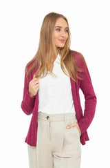 Strickjacke PENELOPE aus 100% Alpaka himbeere von Apu Kuntur