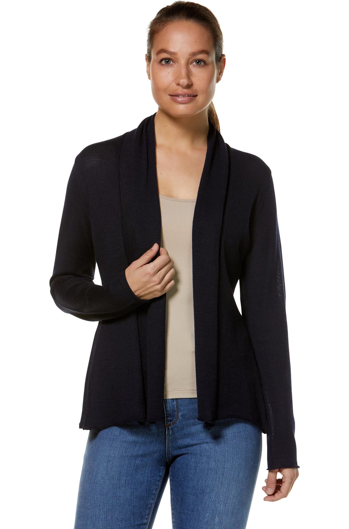 Strickjacke PENELOPE aus 100% Alpaka schwarz von Apu Kuntur