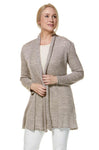 Strickjacke PENELOPE LONG aus 100% Alpaka sand von Apu Kuntur