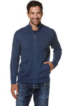 Strickjacke Herren RONALDO aus 100% Alpaka blau meliert von Apu Kuntur