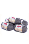 Alpaka Wolle REGULAR | 5x50g | 100% Alpaka | 36 Farben N-170 Dunkelgrau one-size von Apu Kuntur